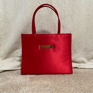 Giorgio Beverly Hills Vintage Red Satin Hand Bag